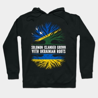 Solomon Islander Grown with Ukrainian Roots Flag Hoodie